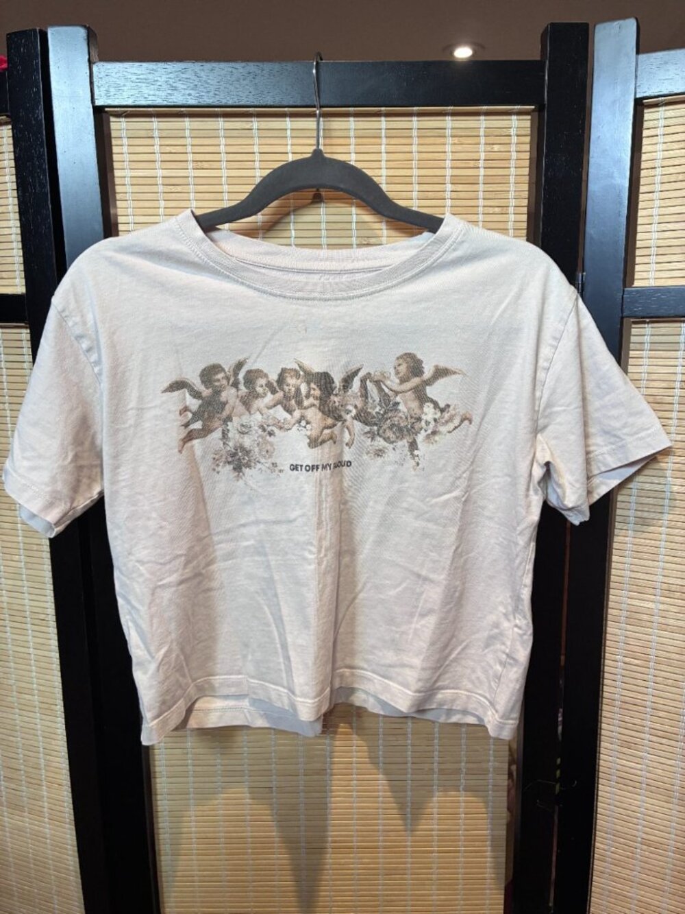 Lot of 3 Graphic Crop Tees Size S/M | Garage Cherub + Rock Poster + Cactus